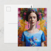 Blauwe kroonprinses briefkaart (Voorkant / Achterkant)