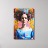 Blauwe kroonprinses canvas afdruk (Voorkant)