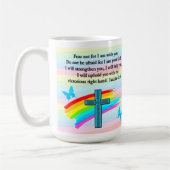 BLAUWE KROSS EN BUTTERFLY ISAIAH 41:10 KOFFIEMOK (Links)