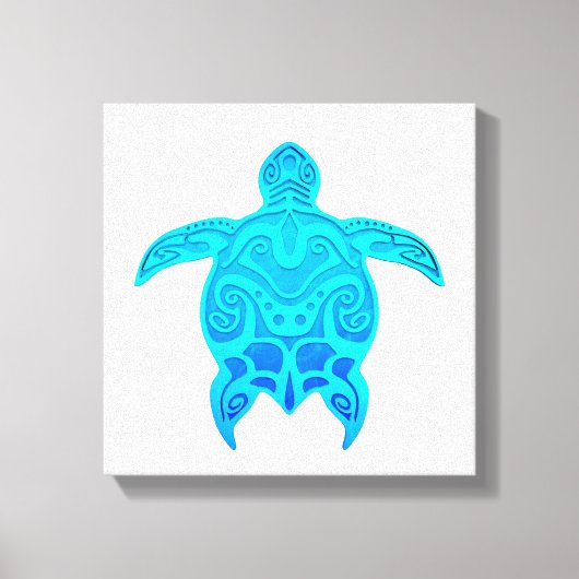 Blauwe kruidenschildpad canvas afdruk (Voorkant)