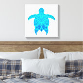 Blauwe kruidenschildpad canvas afdruk (Insitu (Slaapkamer))