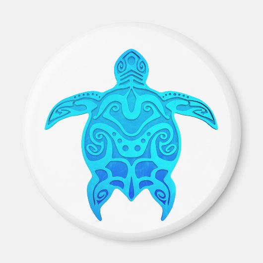 Blauwe kruidenschildpad magneet (Voorkant)