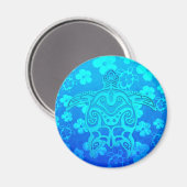 Blauwe kruidenschildpad magneet (Voorkant / Achterkant)