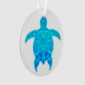 Blauwe kruidenschildpad ornament (voorkant)