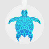 Blauwe kruidenschildpad ornament (achterkant)