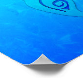Blauwe kruidenschildpad poster (Hoek)