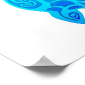 Blauwe kruidenschildpad poster (Hoek)