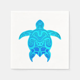 Blauwe kruidenschildpad servetten