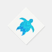 Blauwe kruidenschildpad servetten (Hoek)
