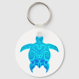 Blauwe kruidenschildpad sleutelhanger