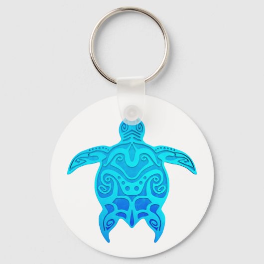 Blauwe kruidenschildpad sleutelhanger (Voorkant)
