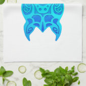 Blauwe kruidenschildpad theedoek (Gevouwen)