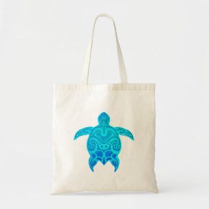 Blauwe kruidenschildpad tote bag