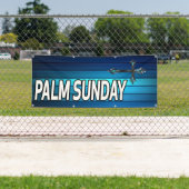 blauwe kruis en planken Palm Sunday Spandoek (Insitu)