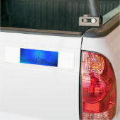 Blauwe kruis en vis (Ichthus) Bumpersticker (Op Truck)