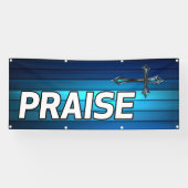 blauwe kruis en vlakken verheffen spandoek (Horizontaal)