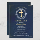 Blauwe kruis krans bevestiging kaart (Voorkant / Achterkant)