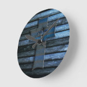 Blauwe kruis ronde klok (Hoek)