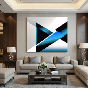 Blauwe Kruising Canvas Afdruk