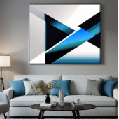 Blauwe Kruising Poster
