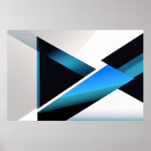 Blauwe Kruising Poster (Voorkant)