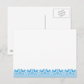 Blauwe kruissteek briefkaart (Voorkant / Achterkant)