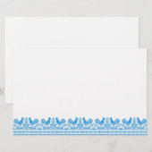 Blauwe kruissteek briefpapier (Voorkant / Achterkant)