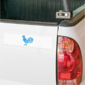 Blauwe kruissteek bumpersticker (Op Truck)