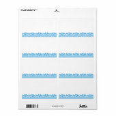 Blauwe kruissteek etiket (Full Sheet)