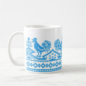 Blauwe kruissteek koffiemok (Links)