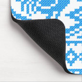 Blauwe kruissteek muismat (Hoek)