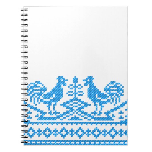 Blauwe kruissteek notitieboek (Voorkant)
