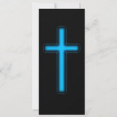 Blauwe kruisuitnodiging kaart (Voorkant)