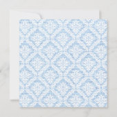 Blauwe kruiswitte dampburlap Eerste Communie Kaart (Achterkant)