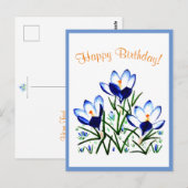 Blauwe kruiwagens in voorjaarsBriefkaart Briefkaart (Voorkant / Achterkant)