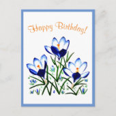 Blauwe kruiwagens in voorjaarsBriefkaart Briefkaart (Voorkant)