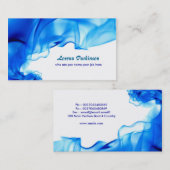 blauwe krullen zwaaien visitekaartje (Voorkant / Achterkant)