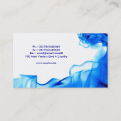 blauwe krullen zwaaien visitekaartje (Achterkant)