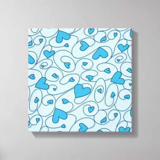 Blauwe krullharten canvas afdruk (Voorkant)