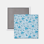 Blauwe krullharten magneet (Voorkant / Achterkant)