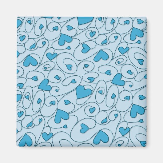 Blauwe krullharten magneet (Voorkant)