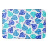 Blauwe kubus' pears pattern badmat (Voorkant)