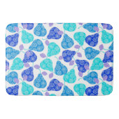 Blauwe kubus' pears pattern badmat (Voorkant)