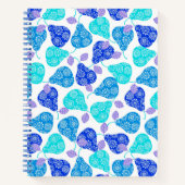 Blauwe kubus' pears pattern notitieboek (Voorkant)