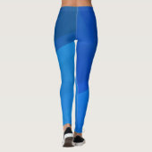 Blauwe kubussen geometrisch leggings (Achterkant)
