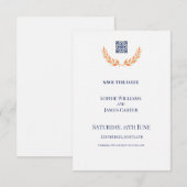 Blauwe Kuif Bruiloft Save The Date (Voorkant / Achterkant)