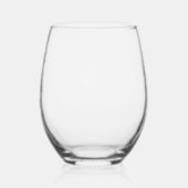 Blauwe kuif monogram wijnglas zonder voet (Links)