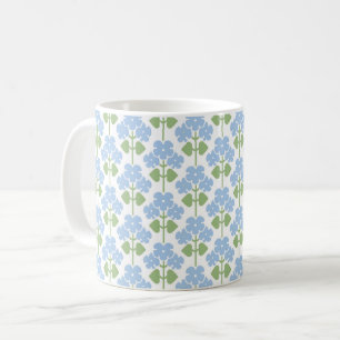 Blauwe kunst en ambachtelijke primroses Mok koffie