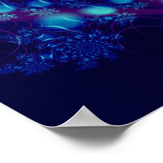 Blauwe kunst poster (Hoek)