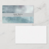 Blauwe kunst waterverf modern stijlvol visitekaartje (Voorkant / Achterkant)